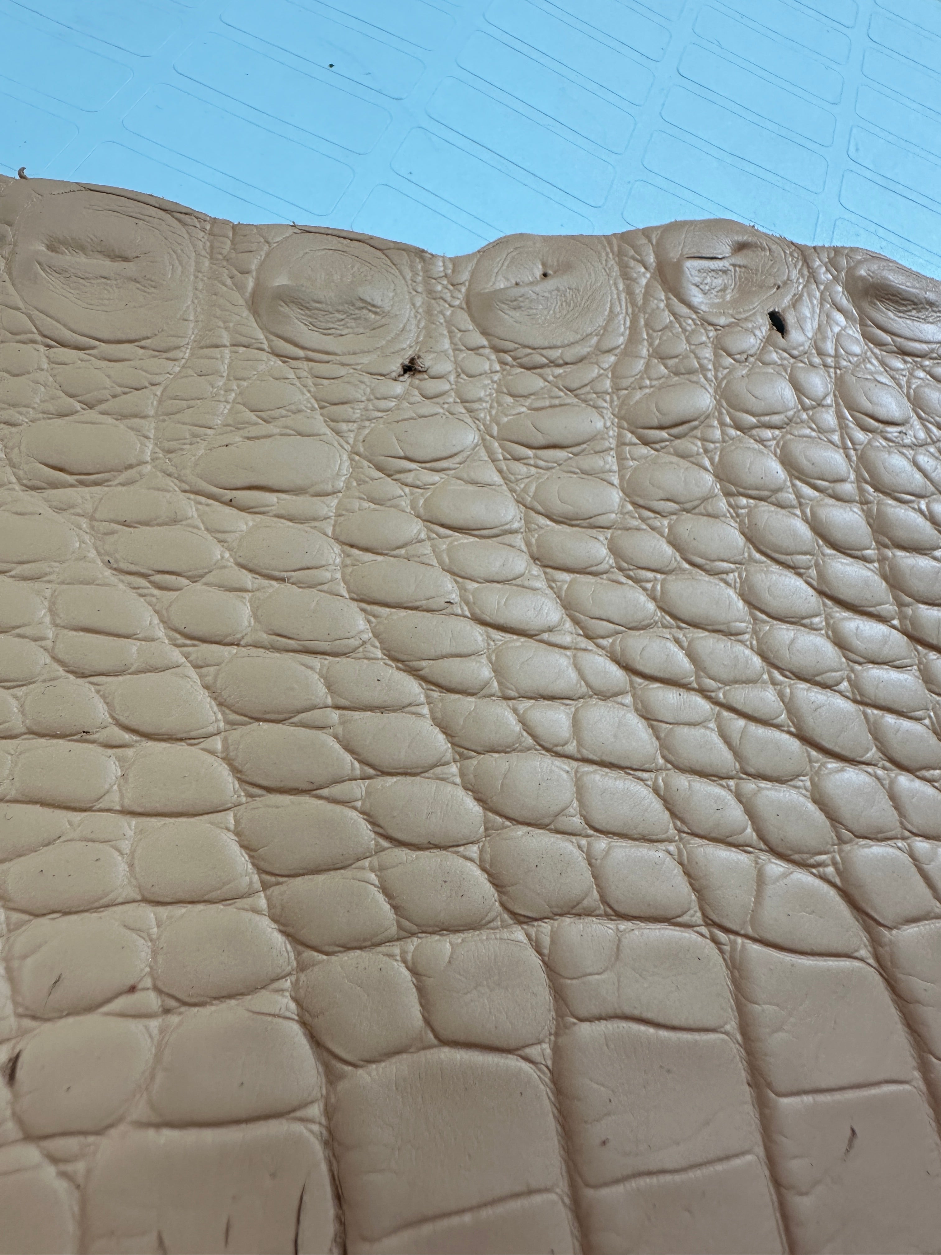 Matte Peach Fuzz Alligator Skin 28cm/Gr5