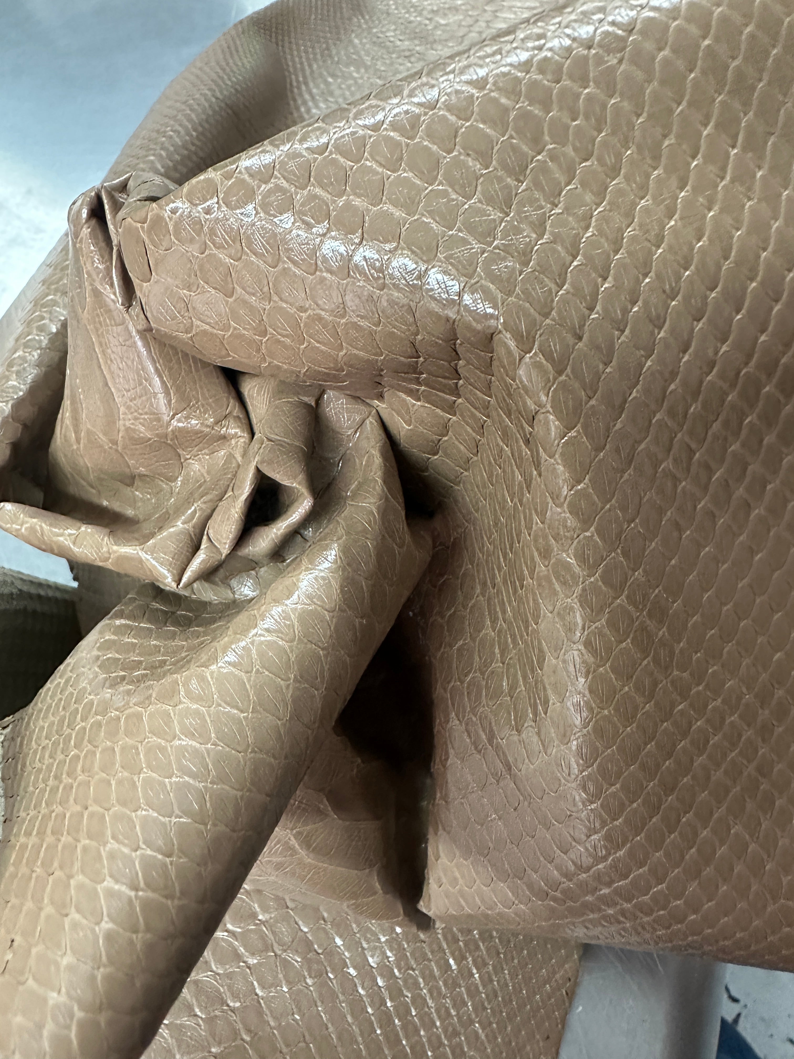 Back Cut Bleached Glazed Light Tobacco Burmese Python 2.95m/30cm/Gr1