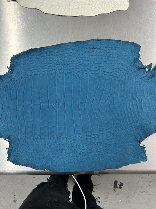 Alligator Skin Belly Rubberized Fjord Blue 41cm/Gr3/0857996
