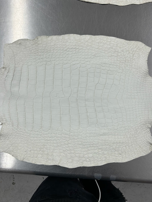 Alligator Skin Belly Suede White 38cm/Gr4/0915819
